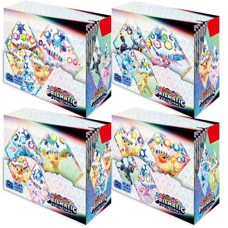 324/360 Pcs/Set Pokemon Card 1bag Brilliant Stars 151 Prismatic Evolutions PALDEAN FATES English Booster Battle Transaction Card