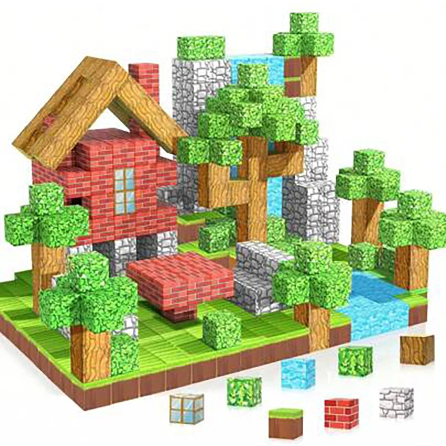 Magnetic Blocks Kids Building Toys, Game-Based Build MagWonder with Magnet Construction Toys, Upgraded STEM Sensory Gift for Kid