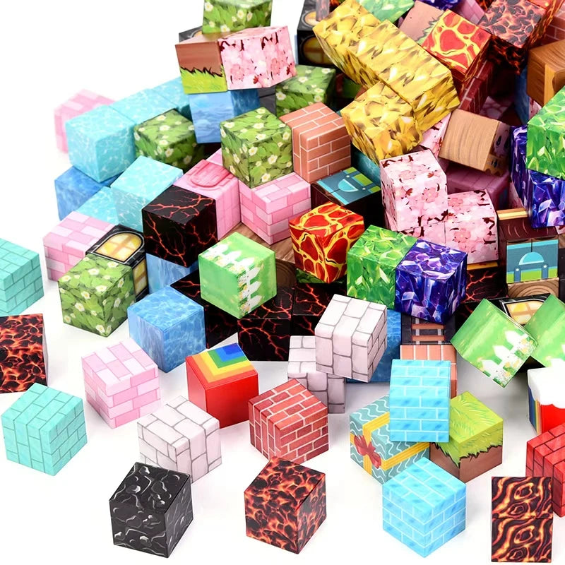 1pc Random 100-PCS 2025 Magnetic Blocks. Vivid colors, free building for STEM-building-play skills. A quality holiday gift.