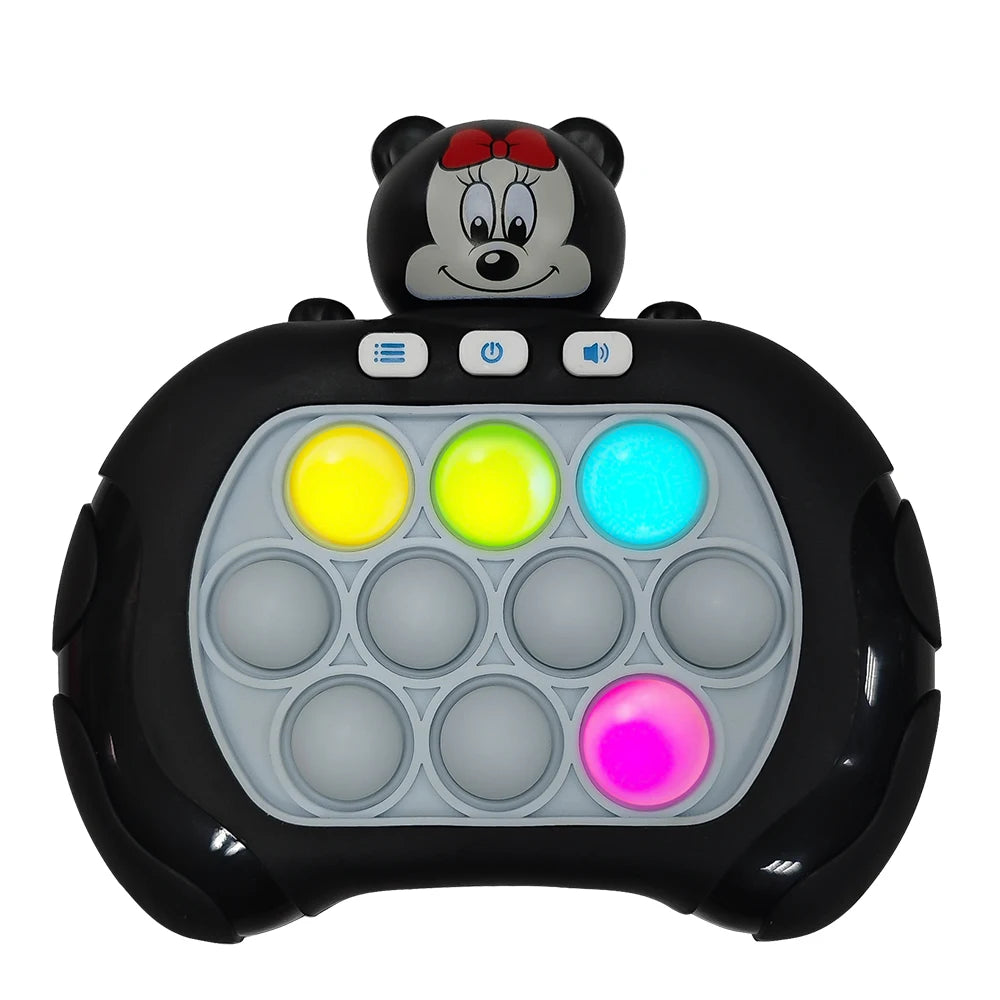 2025 New Lilo & Stitch Quick Push Game Pop Up Fidget Bubble Electronic Pop it Pro Game Light AntiStress Toys For Adult Kids Gift