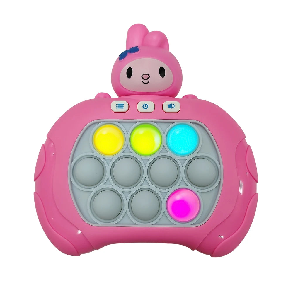 2025 New Lilo & Stitch Quick Push Game Pop Up Fidget Bubble Electronic Pop it Pro Game Light AntiStress Toys For Adult Kids Gift