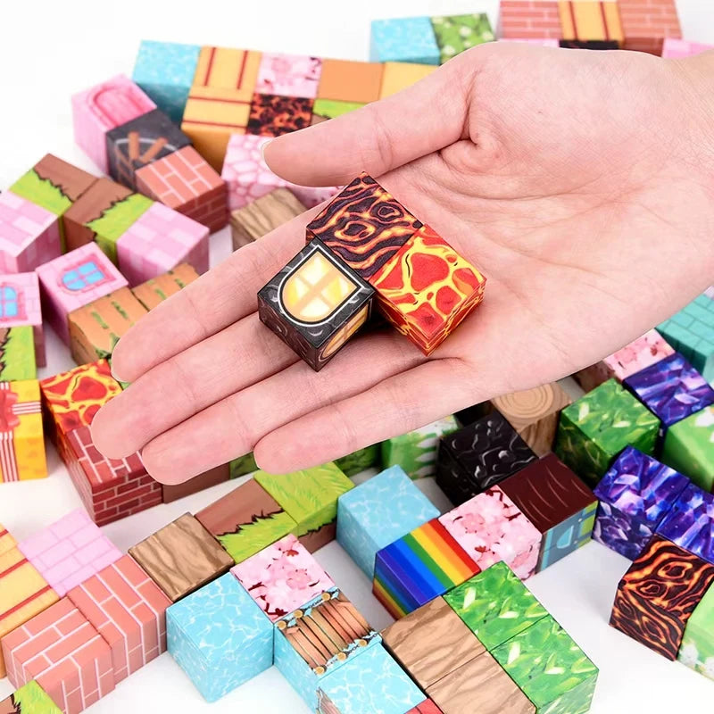 1pc Random 100-PCS 2025 Magnetic Blocks. Vivid colors, free building for STEM-building-play skills. A quality holiday gift.