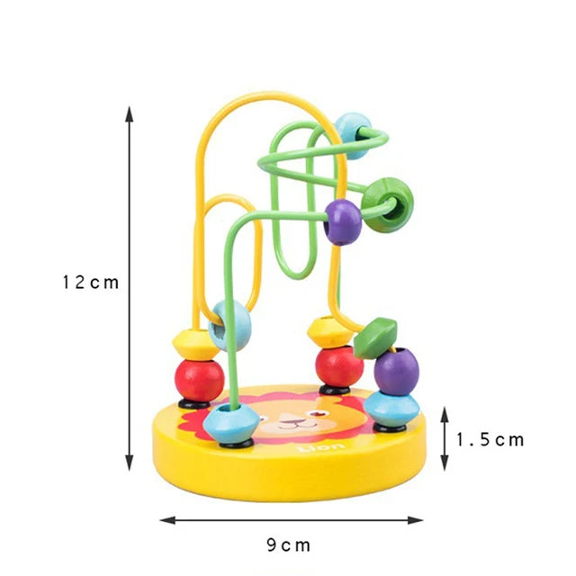 Montessori Baby Toys Wooden Roller Coaster Bead Maze Abacus Math Toys Toddler Early Educational Toys for 1 2 3 Years Kids Gifts