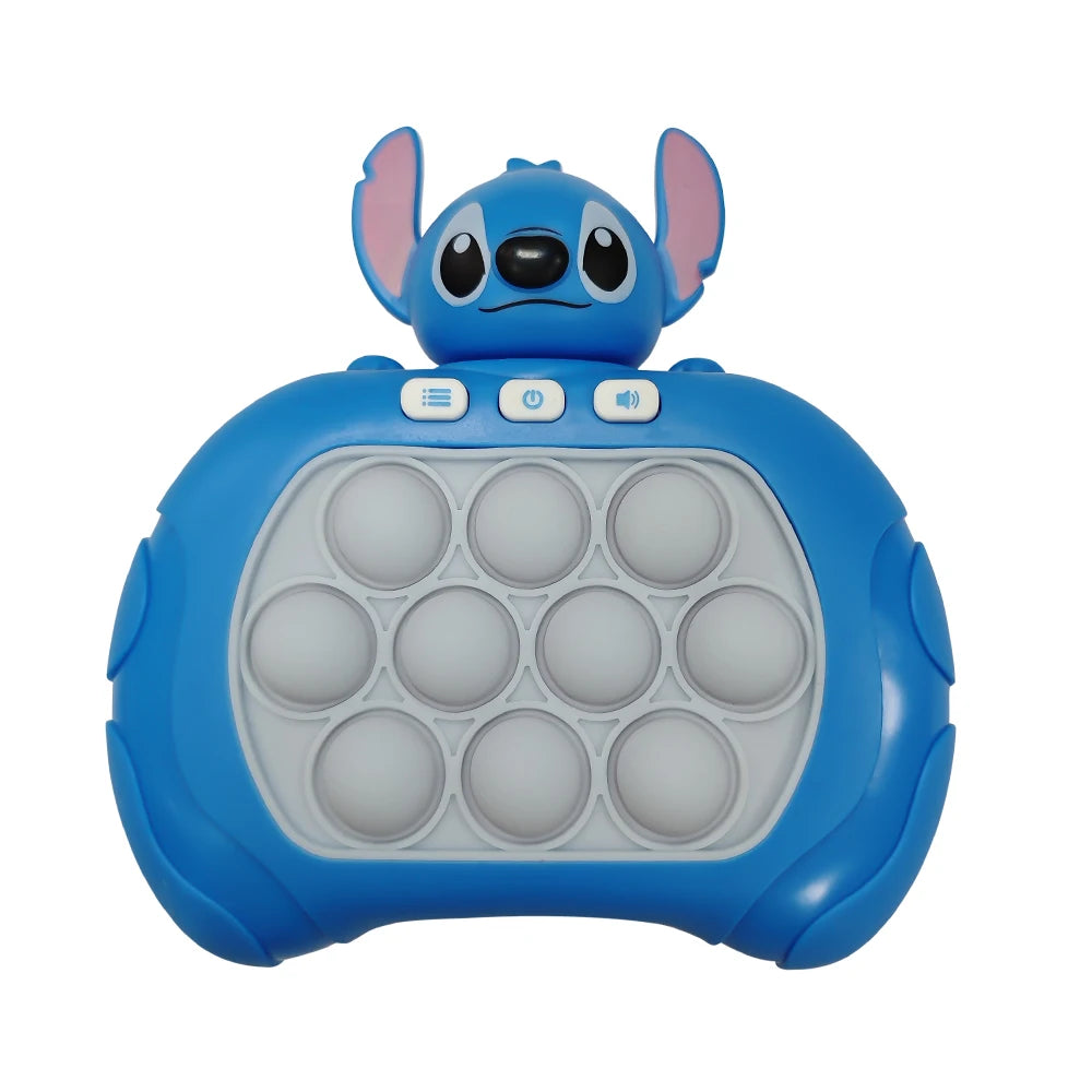 2025 New Lilo & Stitch Quick Push Game Pop Up Fidget Bubble Electronic Pop it Pro Game Light AntiStress Toys For Adult Kids Gift
