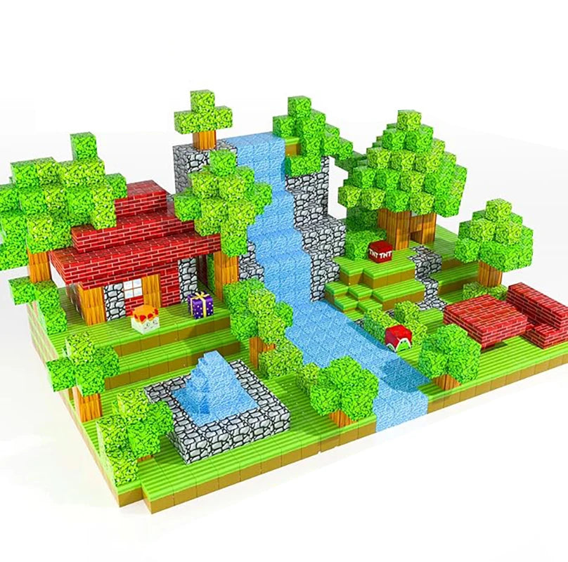 1pc Random 100-PCS 2025 Magnetic Blocks. Vivid colors, free building for STEM-building-play skills. A quality holiday gift.