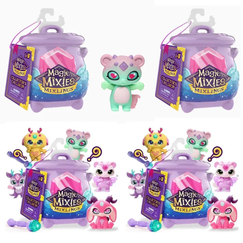 Magic Mixie Power Cauldron Mixlings Blind Box Toys Cute Dolls Jar Toy Collect Glow in Dark Change Colors Figurine Kids Gifts