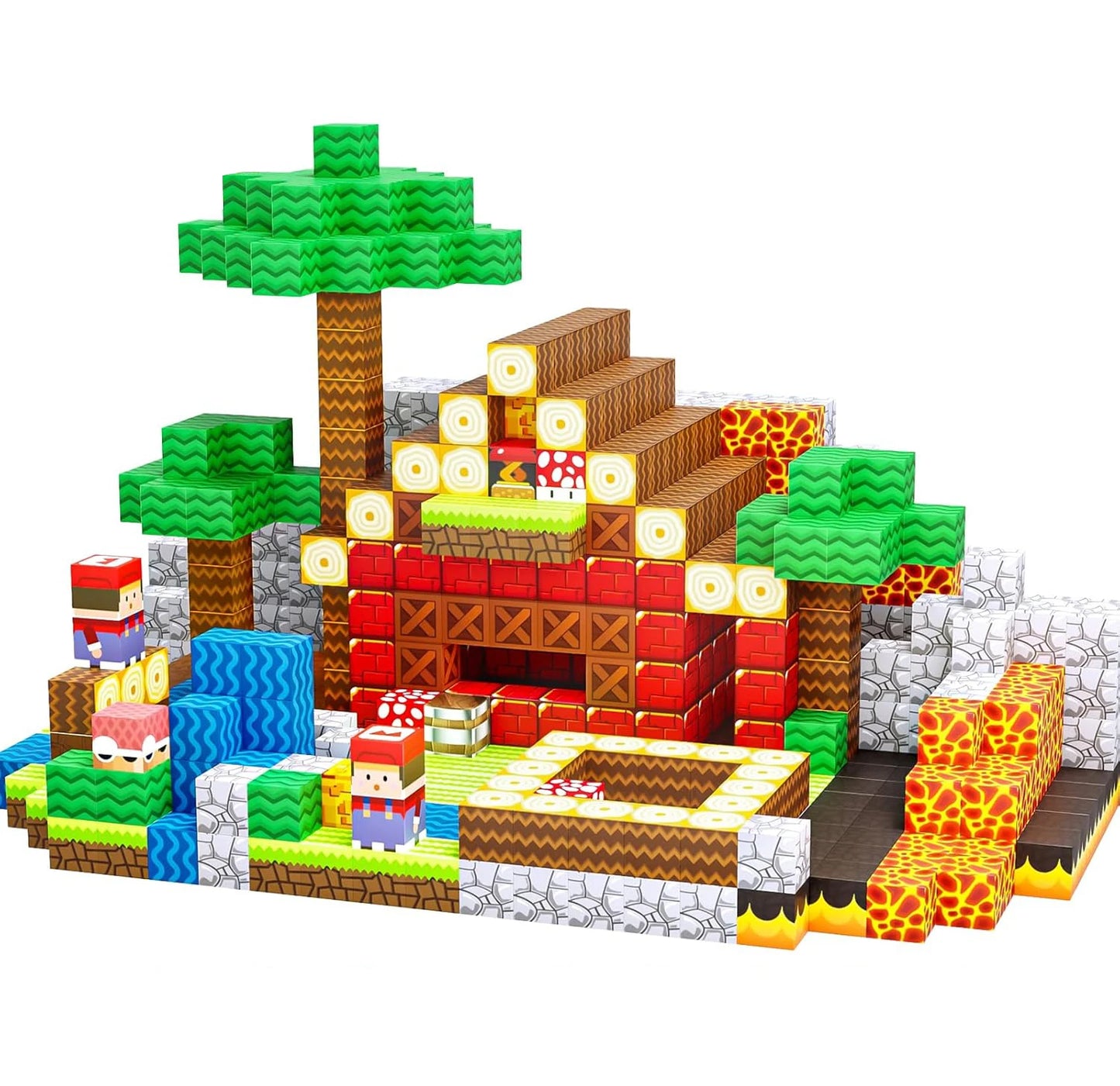 1pc Random 100-PCS 2025 Magnetic Blocks. Vivid colors, free building for STEM-building-play skills. A quality holiday gift.