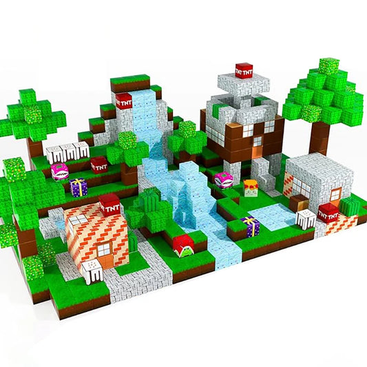 1pc Random 100-PCS 2025 Magnetic Blocks. Vivid colors, free building for STEM-building-play skills. A quality holiday gift.