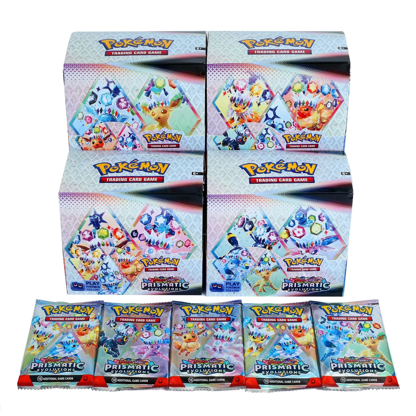 324/360 Pcs/Set Pokemon Card 1bag Brilliant Stars 151 Prismatic Evolutions PALDEAN FATES English Booster Battle Transaction Card