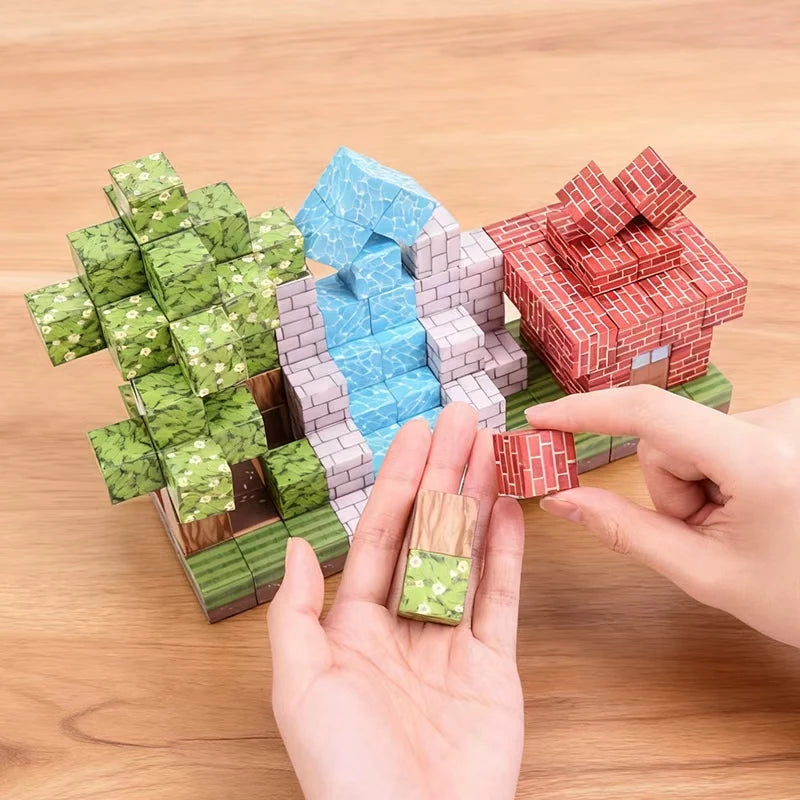 1pc Random 100-PCS 2025 Magnetic Blocks. Vivid colors, free building for STEM-building-play skills. A quality holiday gift.