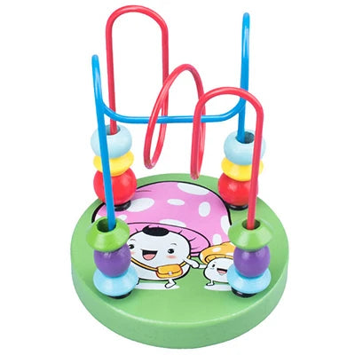 Montessori Baby Toys Wooden Roller Coaster Bead Maze Abacus Math Toys Toddler Early Educational Toys for 1 2 3 Years Kids Gifts