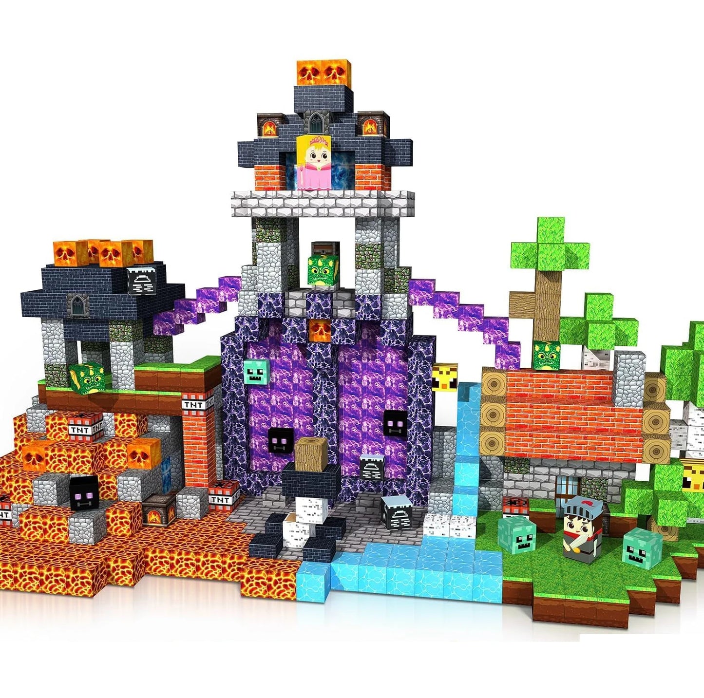 1pc Random 100-PCS 2025 Magnetic Blocks. Vivid colors, free building for STEM-building-play skills. A quality holiday gift.